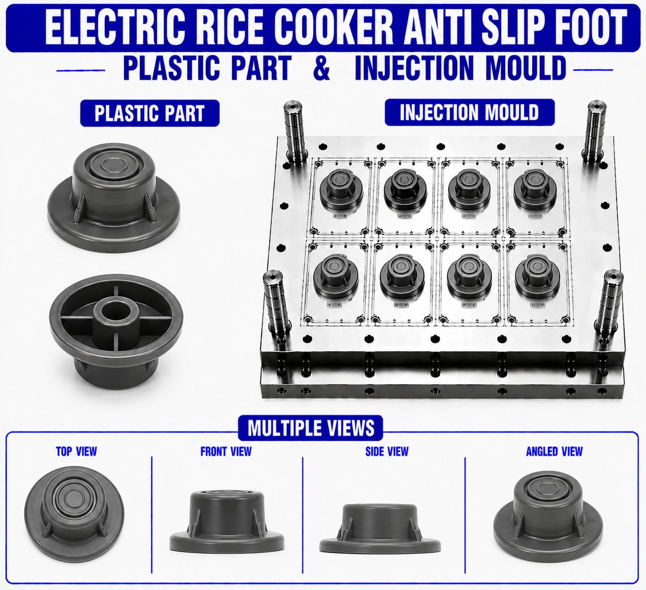 Electric Rice Cooker Plastic Anti Slip Foot Mould and Moulding Service